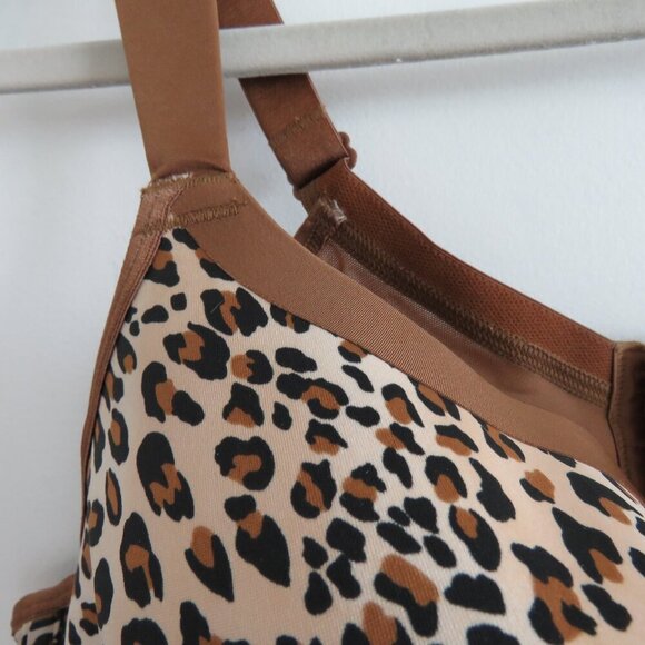 CACIQUE Smooth Boost Leopard Cheetah Print Bra - Size 44DDD - Picture 6 of 13